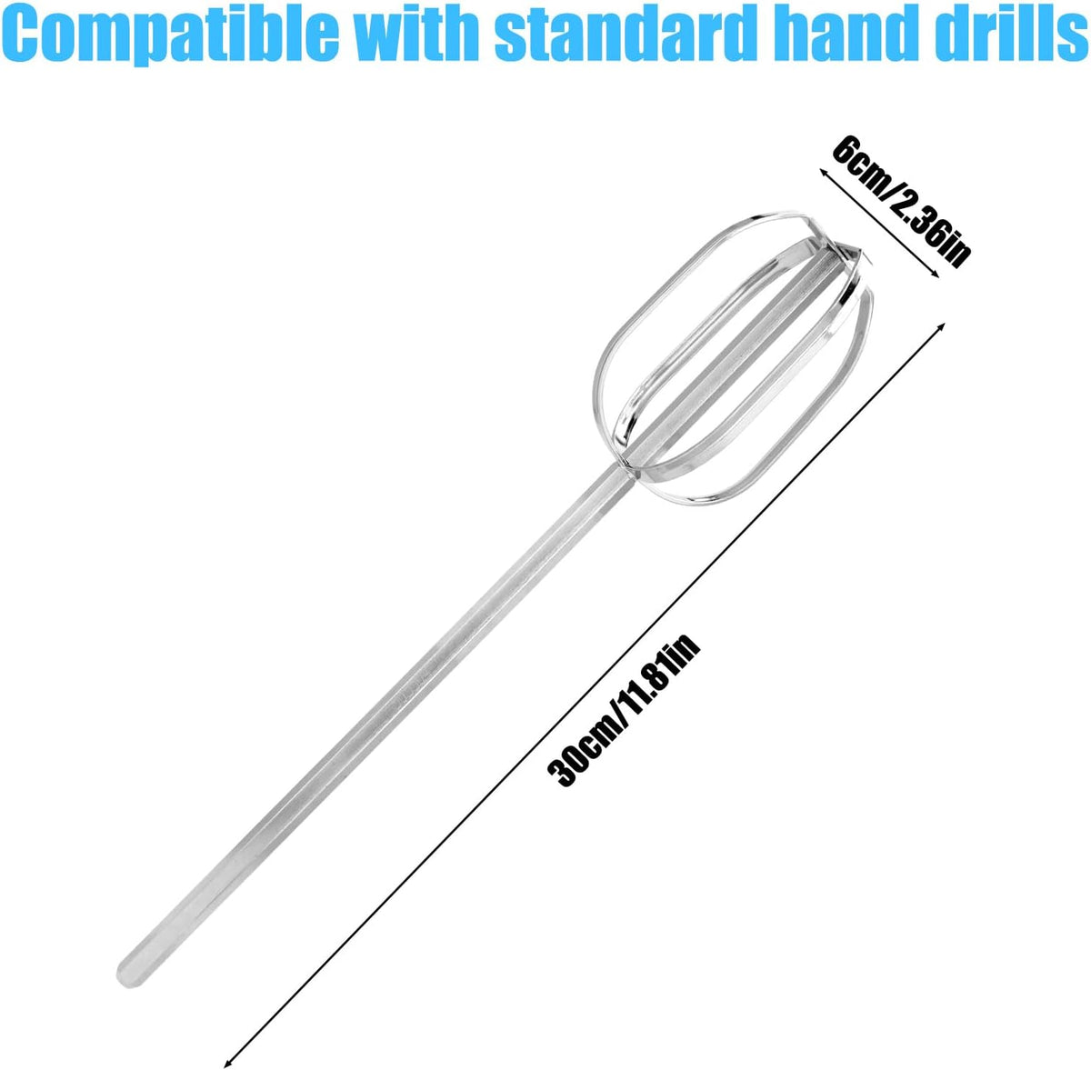 Meat Grinder & Egg Beater Drill Attachment (Silver)