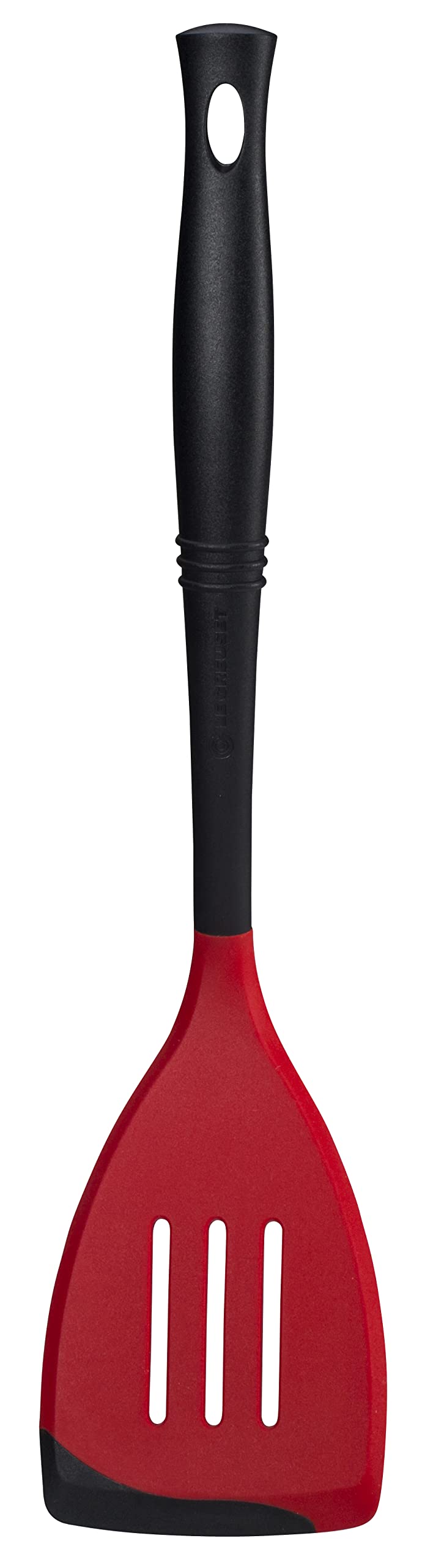 Le Creuset Revolution Bi-Material Slotted Spatula, 13.5" x 2.5", Cerise