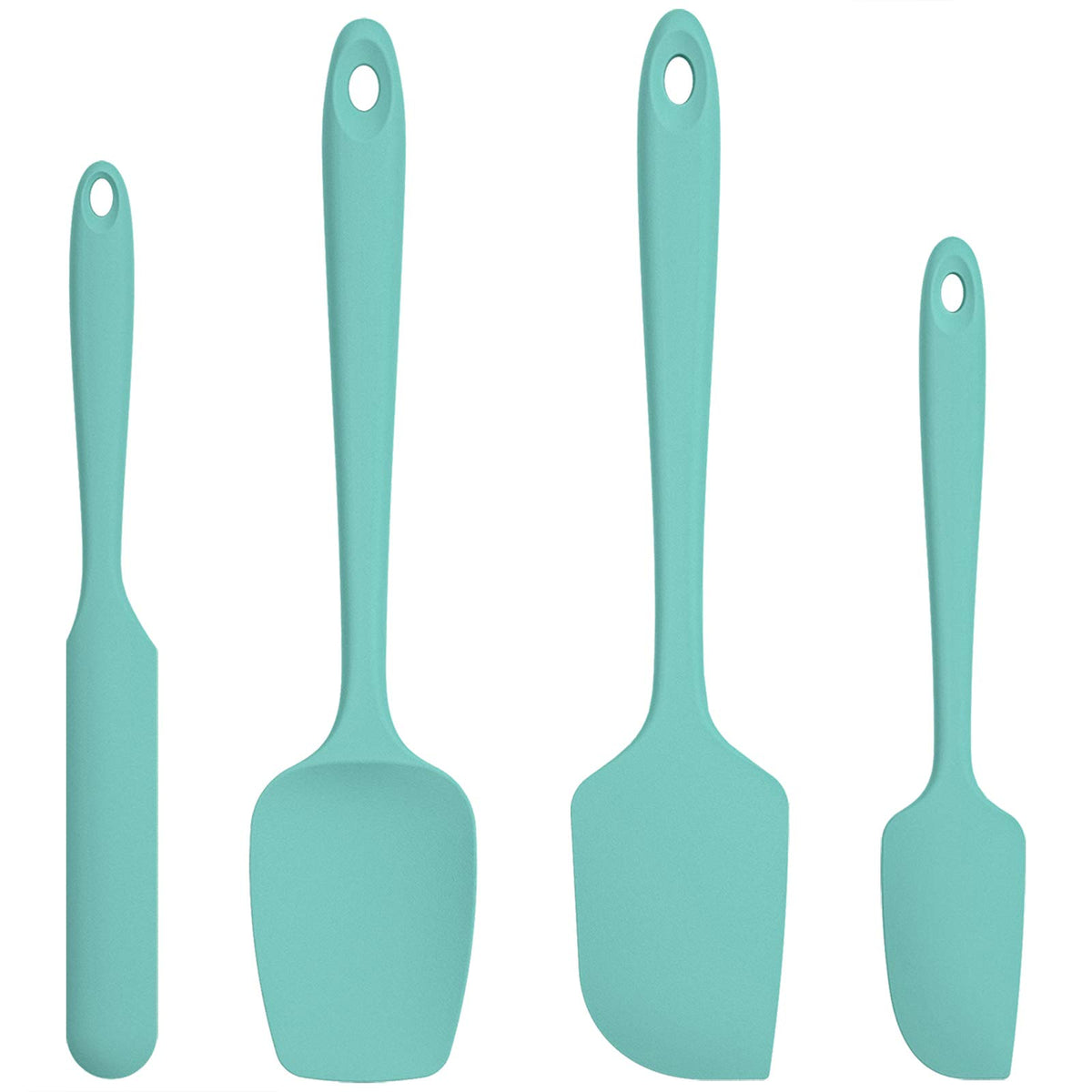 U-Taste Silicone Spatula Set with 600 Degrees Fahrenheit Heat Resistant (Black)