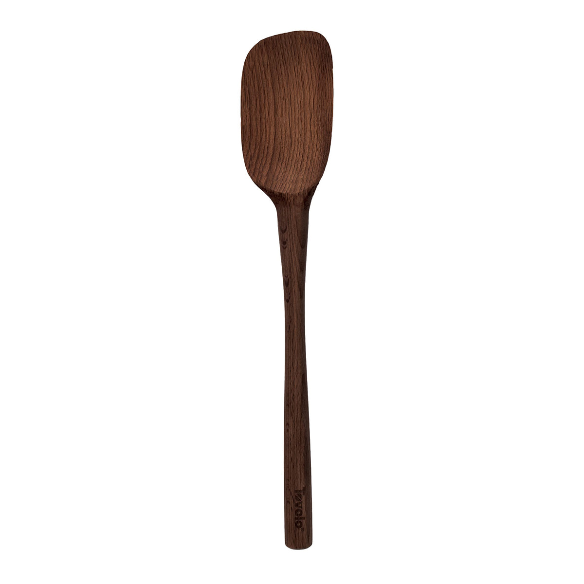 Tovolo Olivewood Angled Turner Spatula, Natural Wood Turner for Cooking & Baking, Wide Flat Edge Pancake Flipper, Safe for Nonstick Pans & Cast Iron Skillets, 12.5" Kitchen Tool