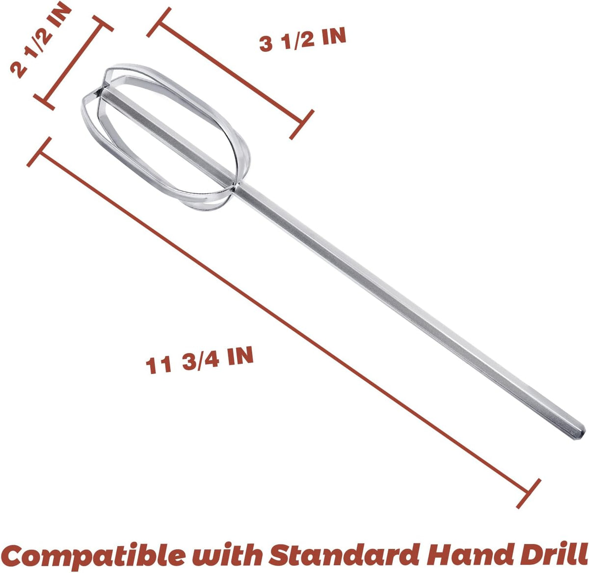 Hand Mixer Beaters used with Standard Hand Drill,Meat Chopper,Hamburger Chopper,Potato Masher,304 Stainless Steel Meat Whisk for Stirring Eggs,Chocolate,Butter,Patties and Cream