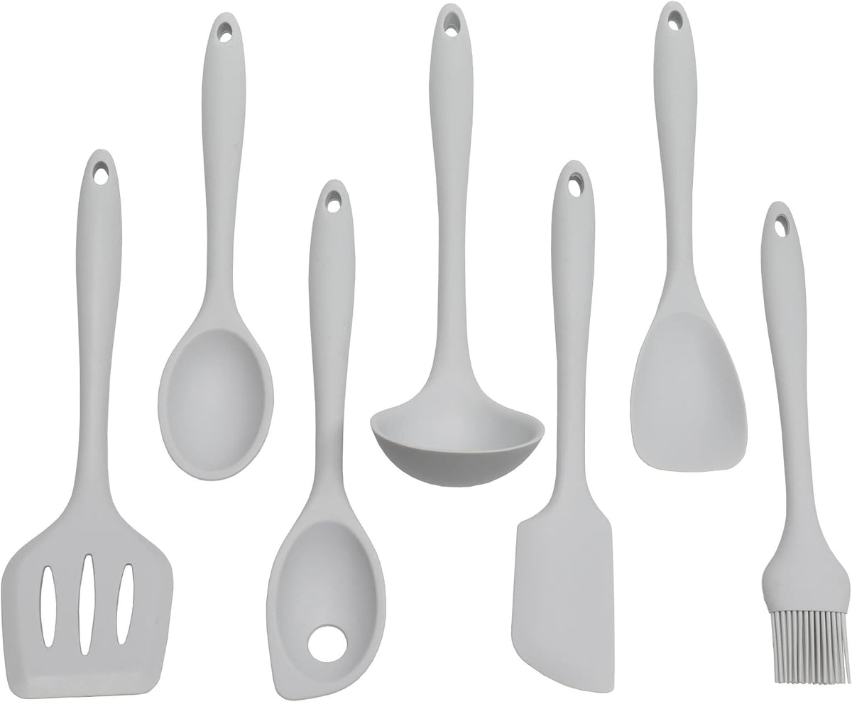 Chef Craft Premium Silicone Cooking Ladle, 11.25 inch, Gray