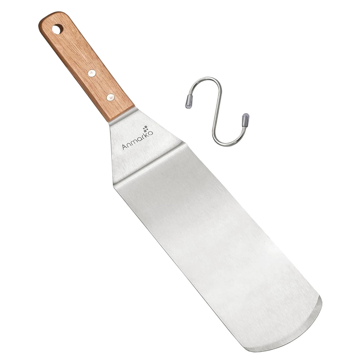 Metal Spatula Set - Griddle Long Spatula - Teppanyaki spatulas - Griddle Scraper and Pancake Flipper or Hamburger Turner - Stainless Steel Utensil great for BBQ Grill Flat Top - Commercial Grade
