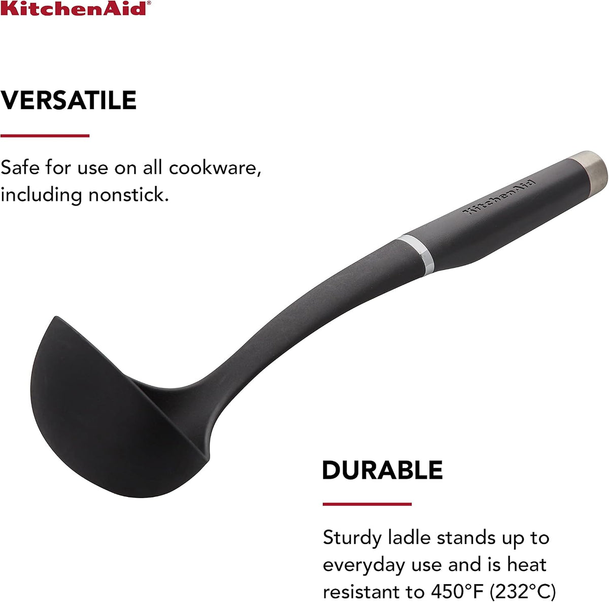 KitchenAid KO006OHOBA Gourmet Nylon Ladle,Black