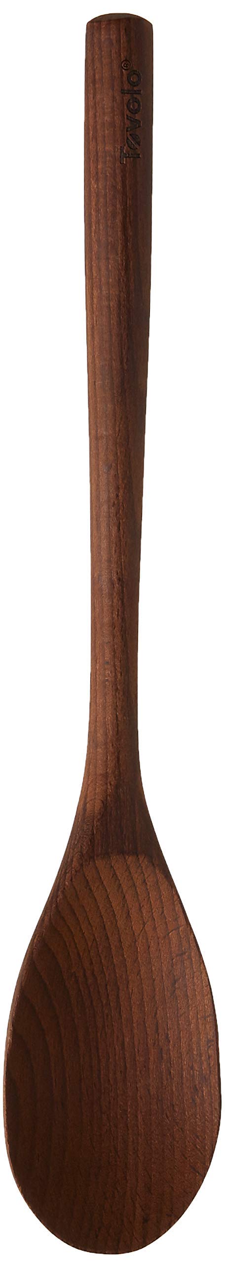 Tovolo Olivewood Angled Turner Spatula, Natural Wood Turner for Cooking & Baking, Wide Flat Edge Pancake Flipper, Safe for Nonstick Pans & Cast Iron Skillets, 12.5" Kitchen Tool
