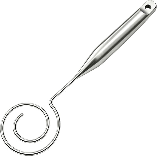 TEEVEA Danish Dough Whisk Seamless Stainless Steel for Sourdough Bread