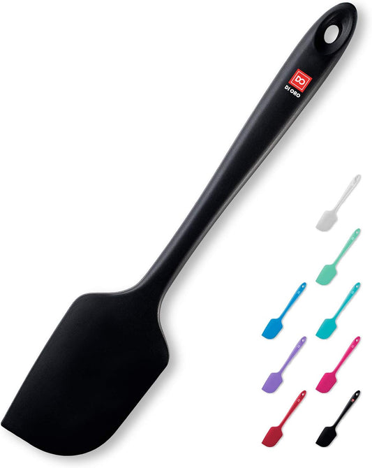 DI ORO Large Silicone Spatula - 600F Heat Resistant, Black