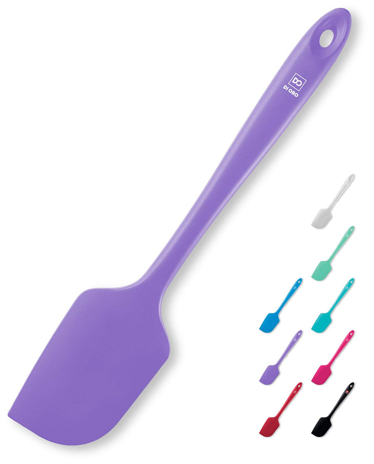 DI ORO Large Silicone Spatula - 600F Heat Resistant, Black