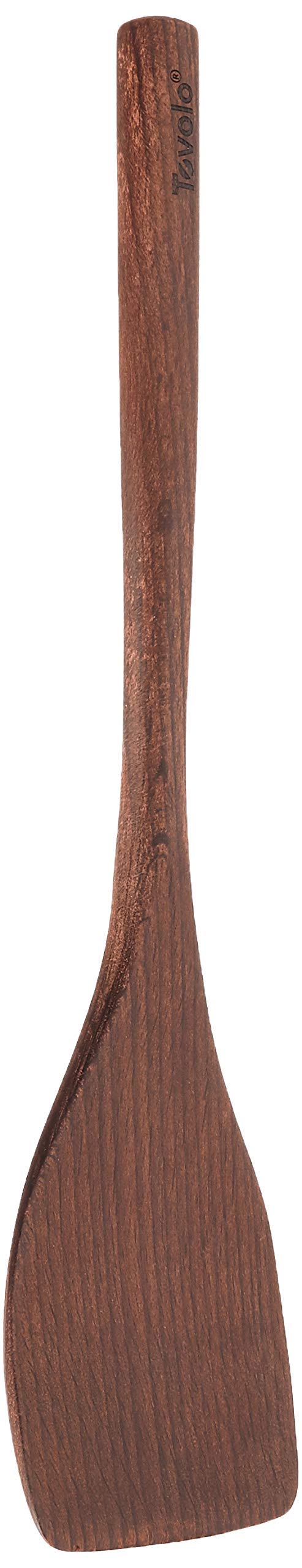 Tovolo Olivewood Angled Turner Spatula, Natural Wood Turner for Cooking & Baking, Wide Flat Edge Pancake Flipper, Safe for Nonstick Pans & Cast Iron Skillets, 12.5" Kitchen Tool