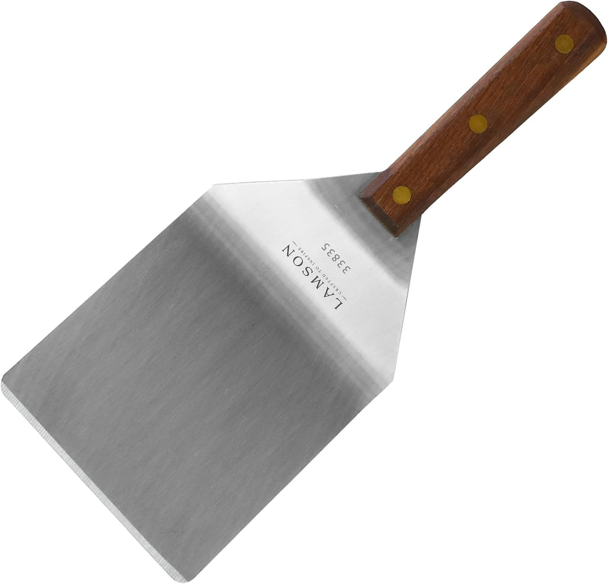 Lamson Metal Spatula, Solid Rectangular Turner, 3 x 5 In, Made in USA