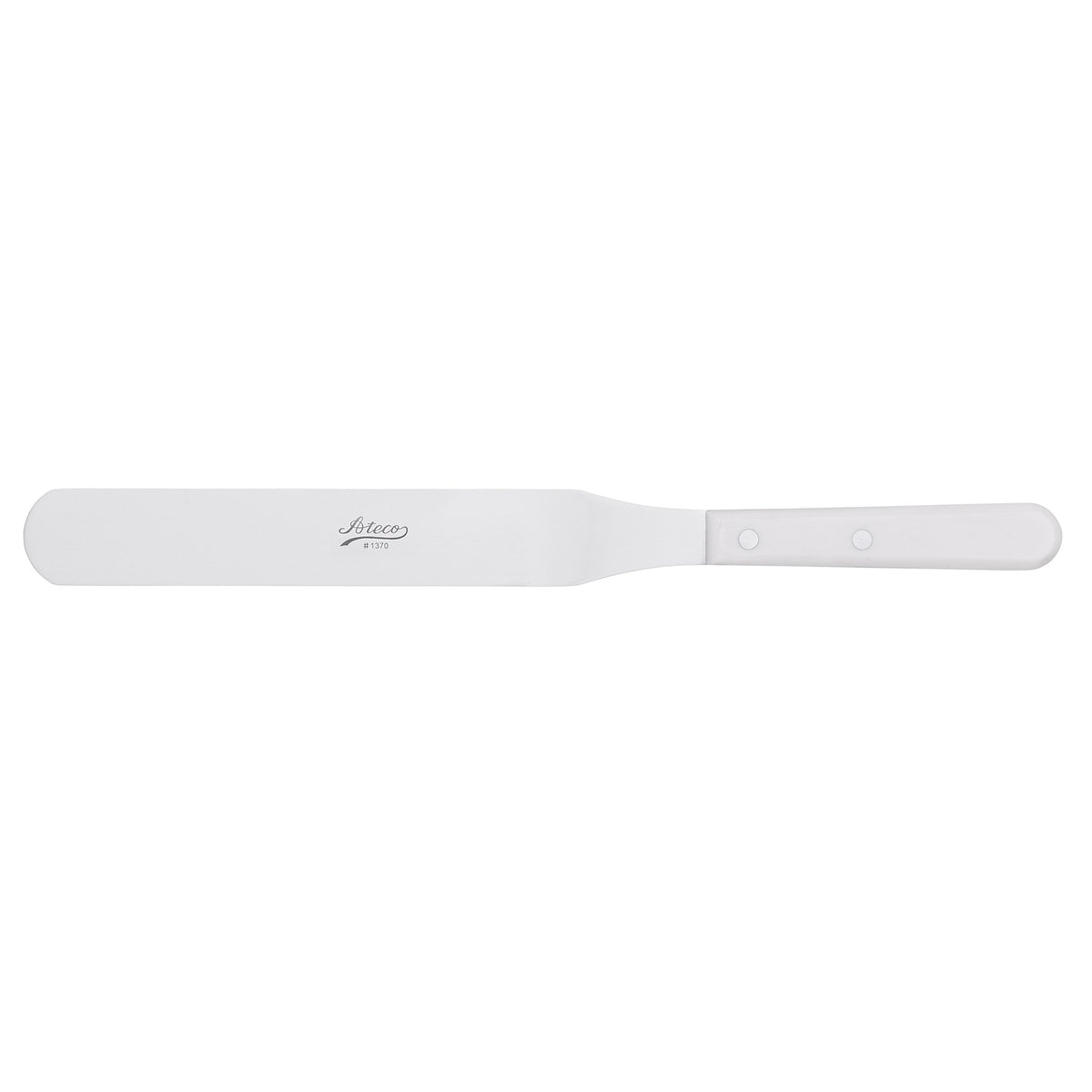 Ateco Slotted Spatula with 6 by 3-Inch Stainless Steel Blade, Plastic Handle, Dishwasher Safe