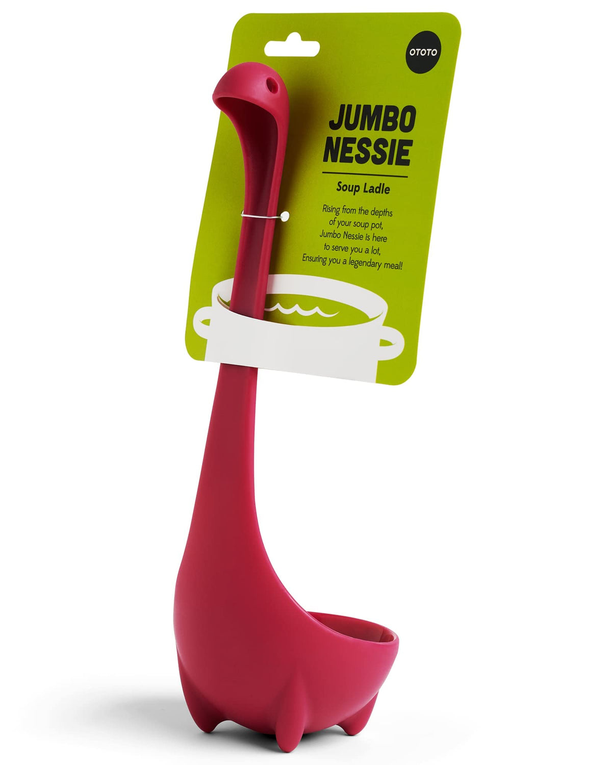 OTOTO The Original Nessie Stainless Steel Ladle - Soup Ladle, Cute Gifts, Funny Kitchen Gadgets, Loch Ness design, Cooking Gifts, BPA Free