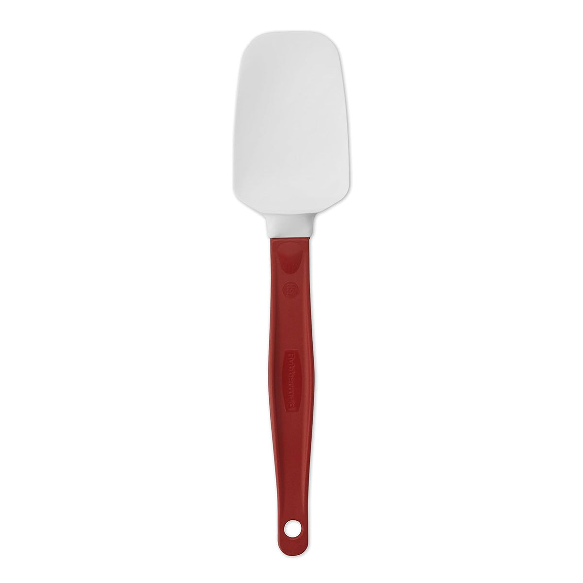 Rubbermaid Commercial Products High Heat Resistant Silicone Heavy Duty Spatula/Food Scraper 9.5" 500 Degrees F Red Handle for Baking/Cooking/Mixing Commercial Dishwasher Safe