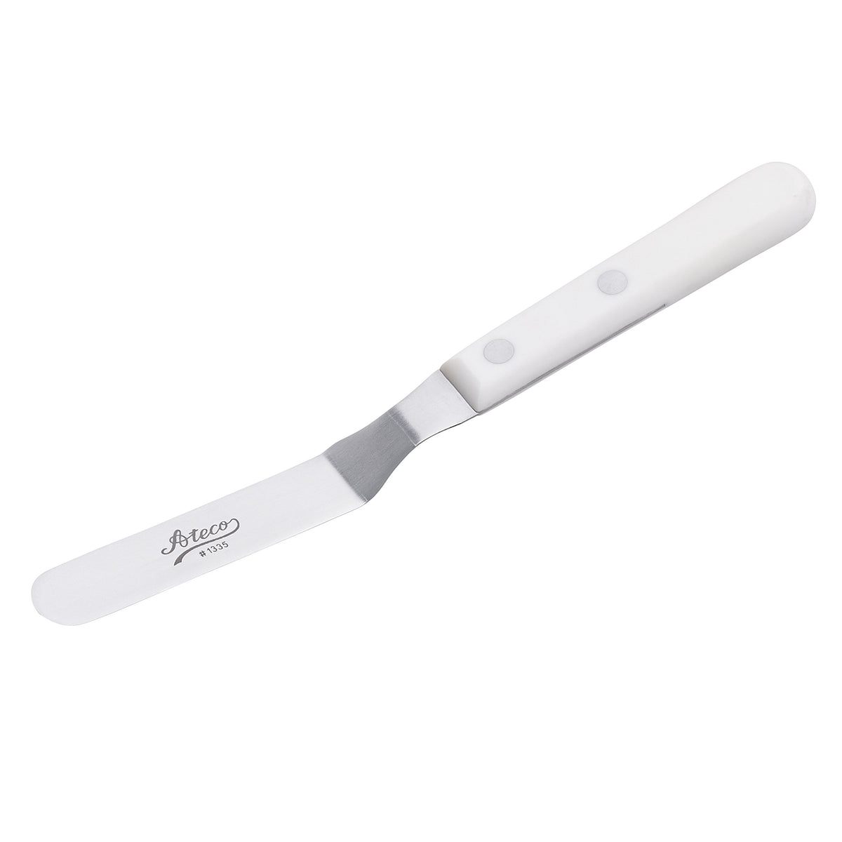 Ateco Slotted Spatula with 6 by 3-Inch Stainless Steel Blade, Plastic Handle, Dishwasher Safe