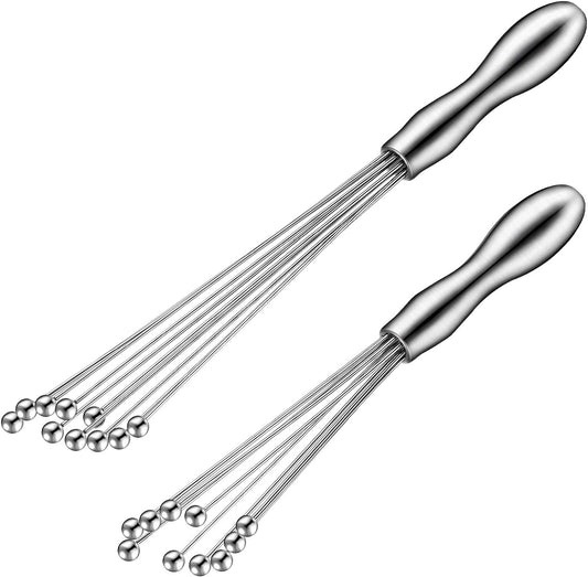 Patelai 2 Pcs Ball Whisks for Cooking Stainless Steel, 10,12 Inch