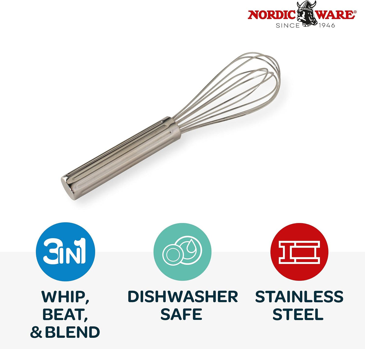 Nordic Ware Small Whisk, 7-Inch, Stainless Steel