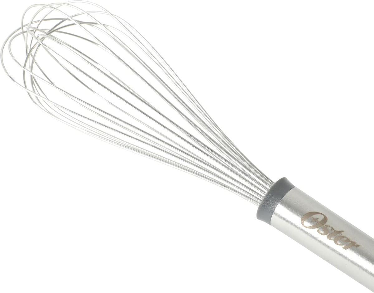 Oster Chadswyck 12.4” Stainless Steel Whisk, Balloon Whisk for Mixing, Beating & Whipping, Ergonomic Handle, Dishwasher Safe