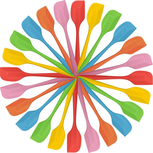 Irenare 24 Pcs Mini Silicone Spatulas Bulk, 8.3 Inch, Cute