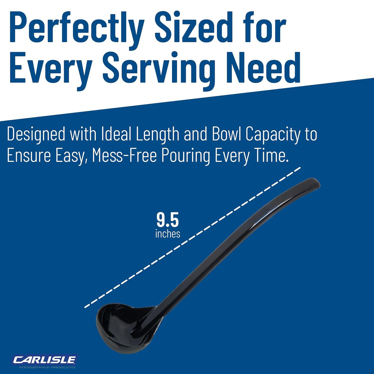 CFS 029503 Carly Plastic Dressing/Serving Ladle, 0.45 oz., Black