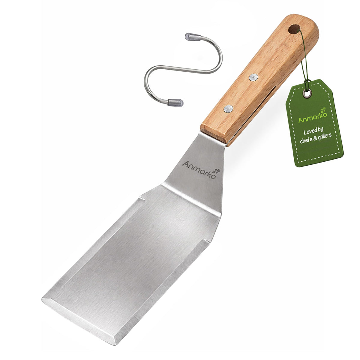 Metal Spatula Set - Griddle Long Spatula - Teppanyaki spatulas - Griddle Scraper and Pancake Flipper or Hamburger Turner - Stainless Steel Utensil great for BBQ Grill Flat Top - Commercial Grade