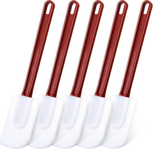 Meekoo 5 Pcs 10 Inch Rubber Spatula High Heat Resistant Silicone Spatula