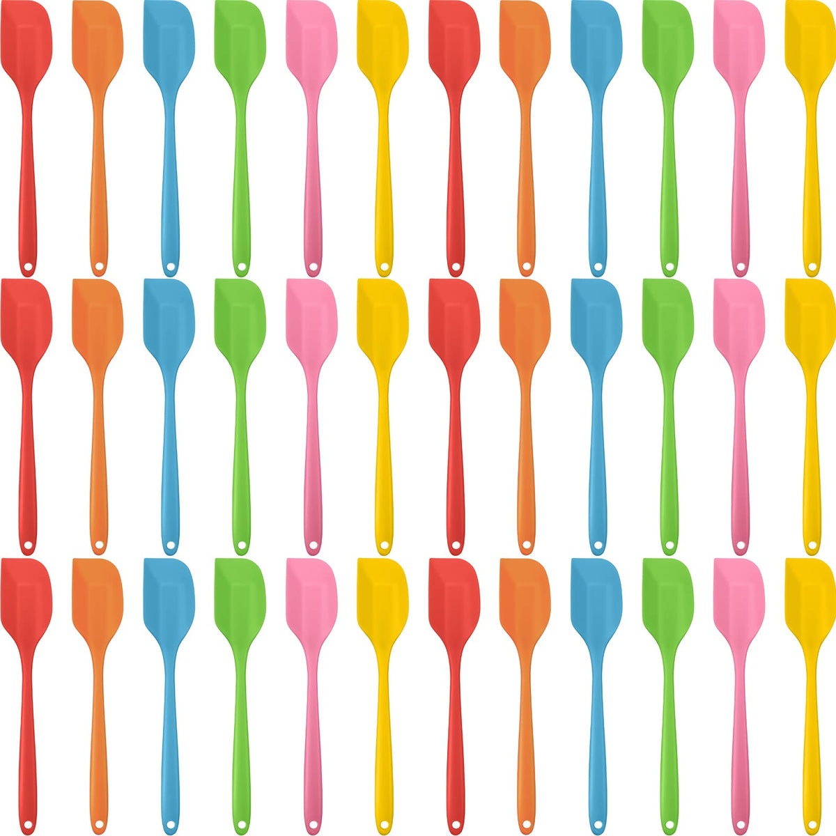 Irenare 24 Pcs Mini Silicone Spatulas Bulk, 8.3 Inch, Cute
