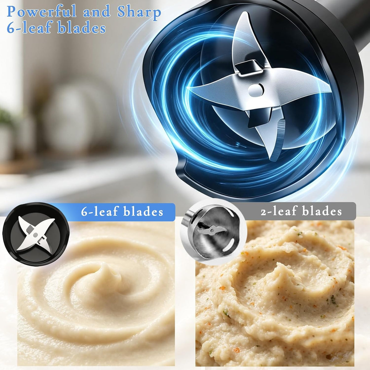 8-in-1 Immersion Blender 1200W 5-Speed Kit