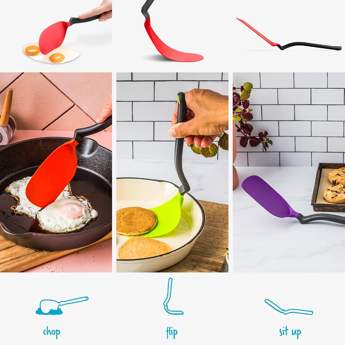 Dreamfarm Chopula Spatula with Strong Chopping Edge - Red