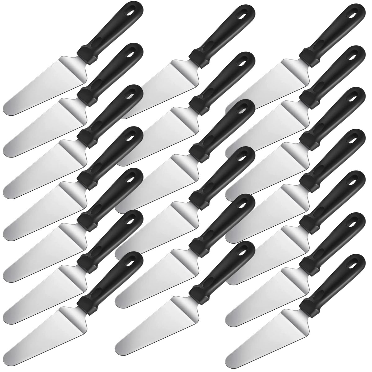 20 Pcs Pizza Spatula Bulk Pie Server Pizza Cutter Cake Cutter