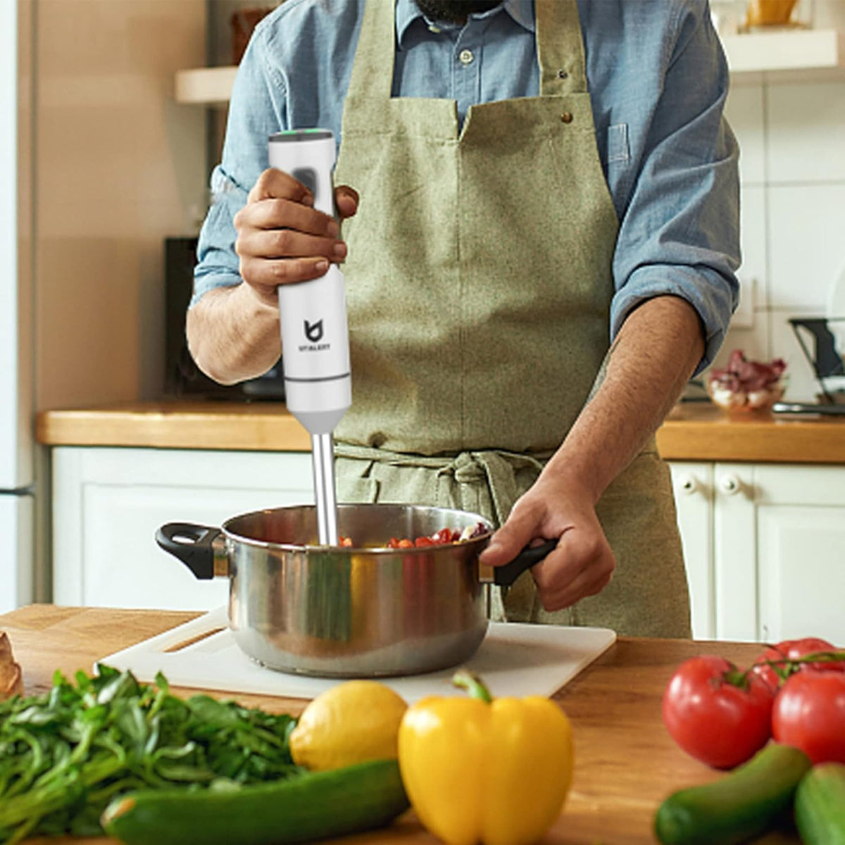 UTALENT Cordless Hand Blender with whisk for Smoothies, Milkshakes & Soups