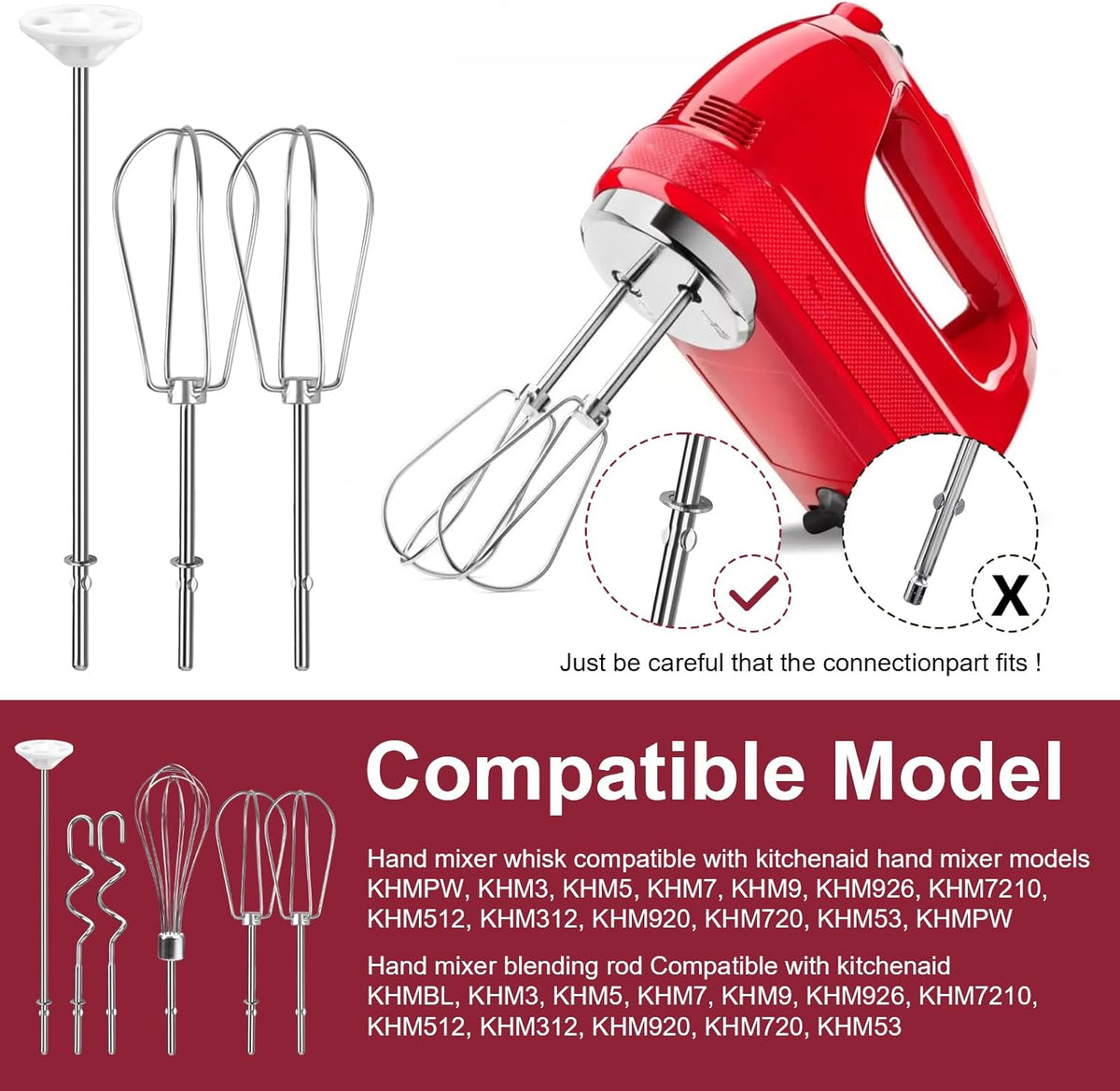 Hand Mixer Accessories and Attachments Beater, Whisk for Kitchenaid Mixers