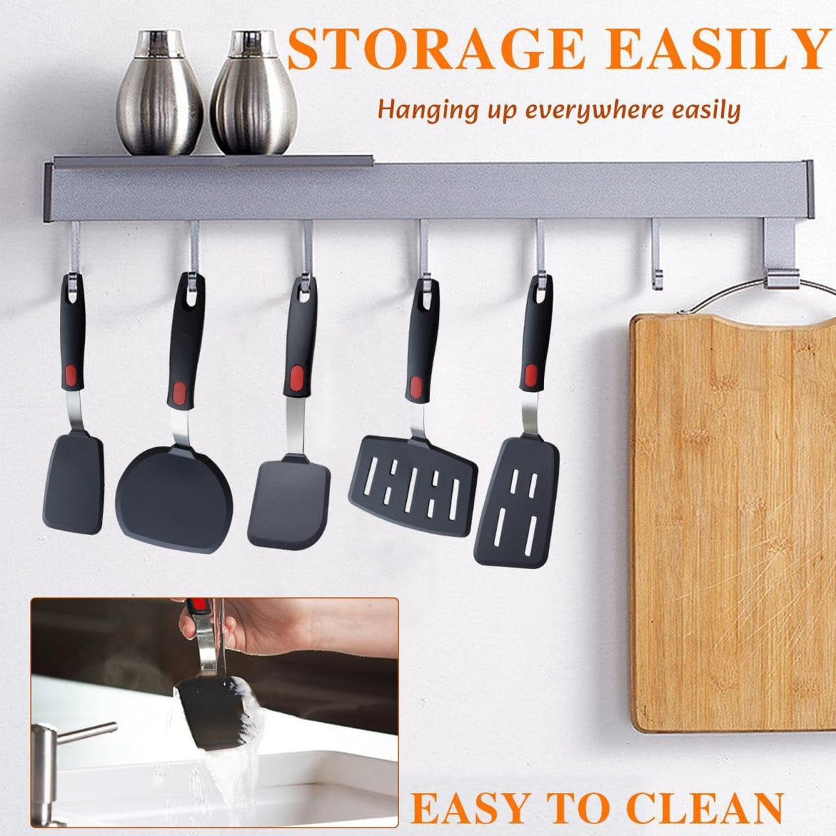 Silicone Spatula Set Turner 5-Pack Spatulas