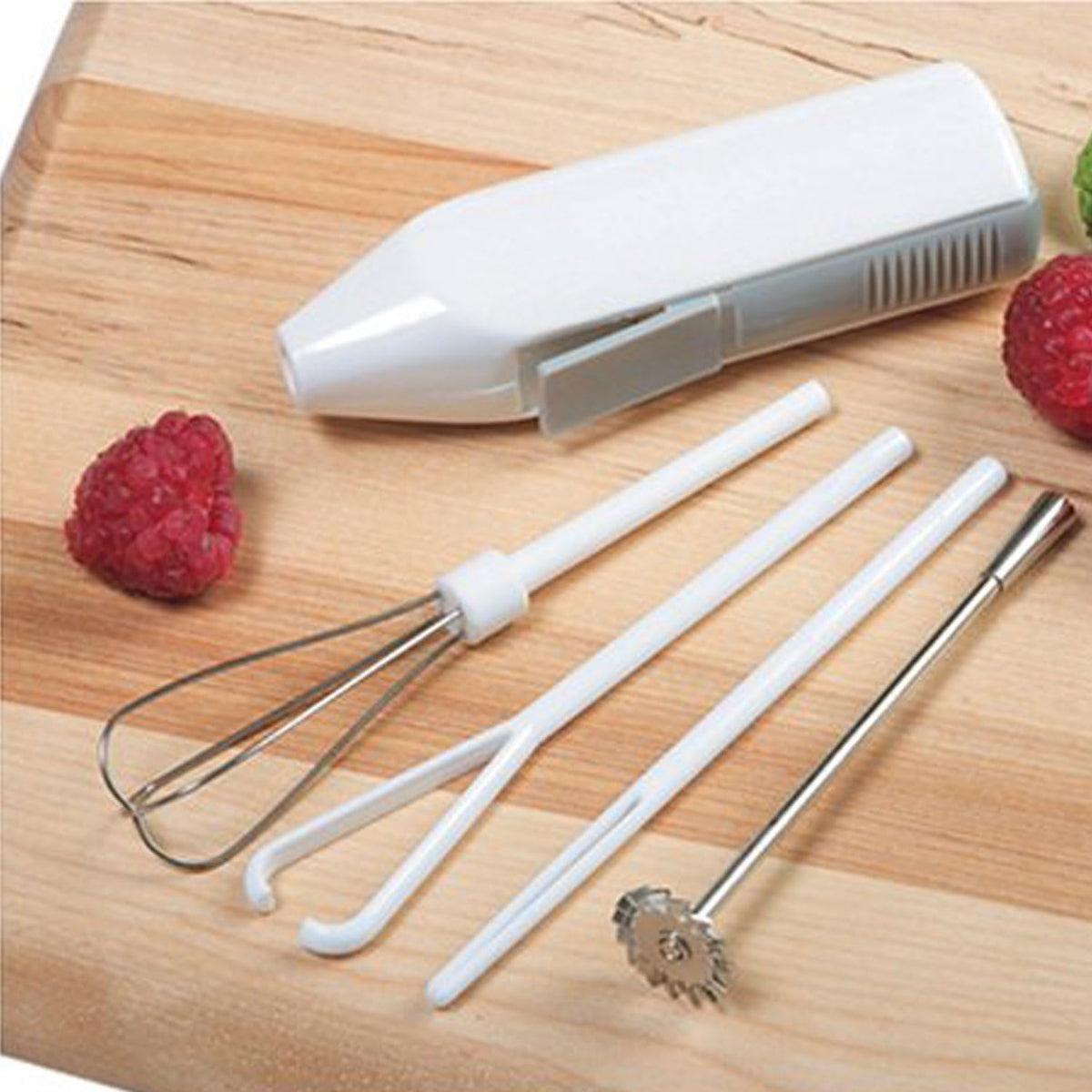 Norpro Cordless Mini Mixer, 5 Piece Set, One Size, White