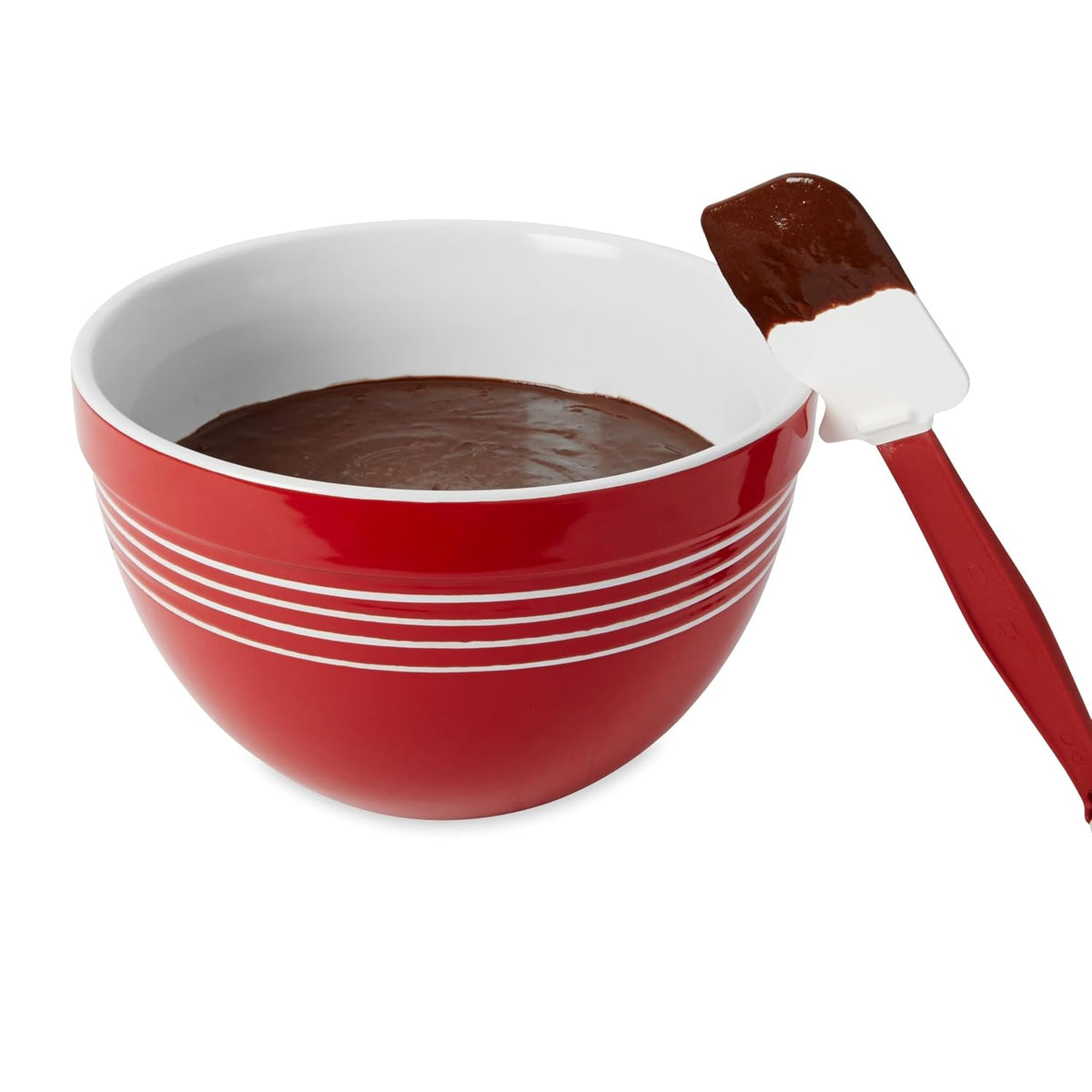 Rubbermaid Commercial Products High Heat Resistant Silicone Heavy Duty Spatula/Food Scraper 9.5-Inch 500°F Heat Resistant Red Handle for Baking/Cooking/Mixing Commercial Dishwasher Safe