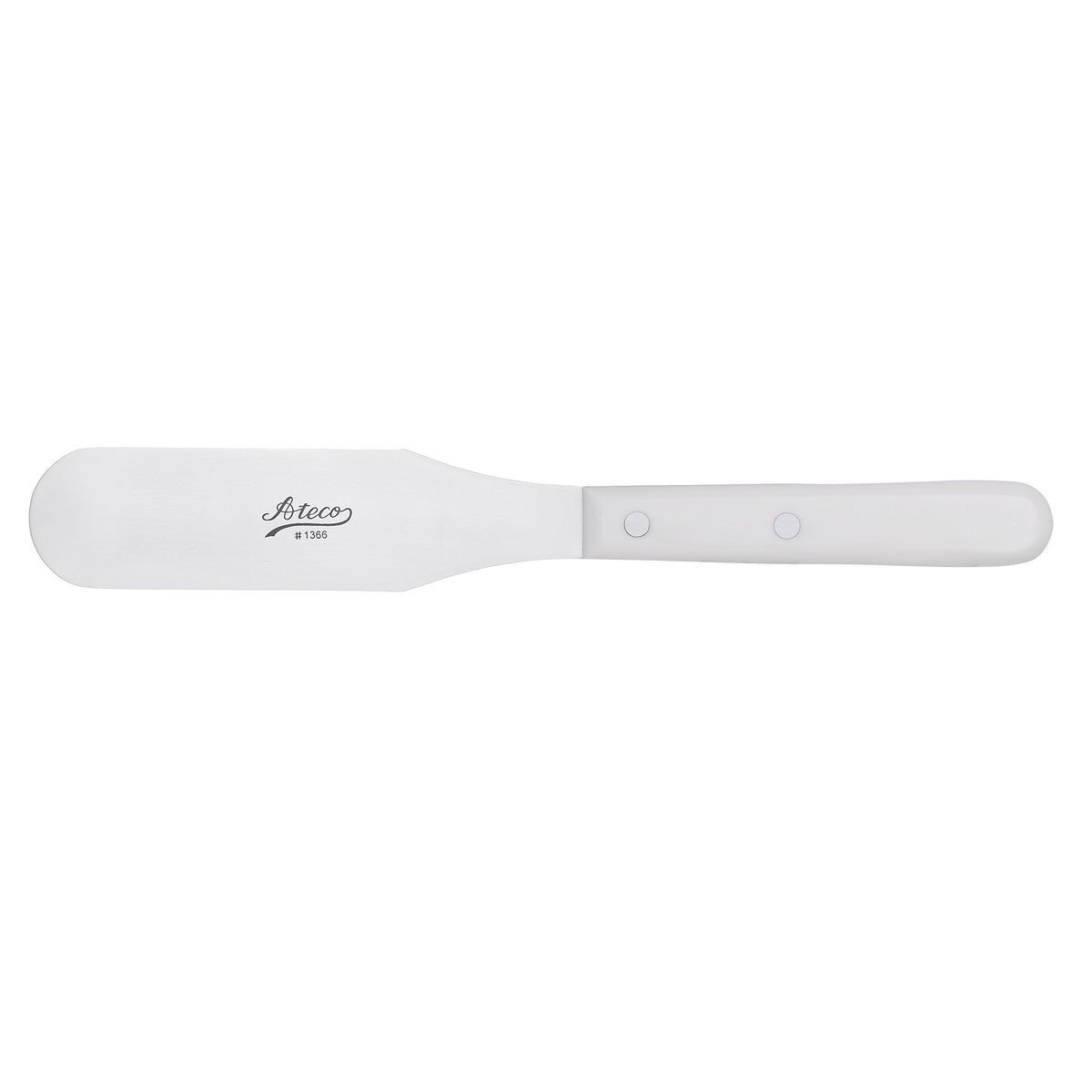 Ateco Slotted Spatula with 6 by 3-Inch Stainless Steel Blade, Plastic Handle, Dishwasher Safe