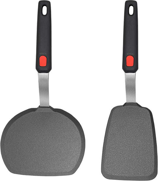 2 Piece Silicone Pancake Spatula Turner for Egg,Pancake,Burger