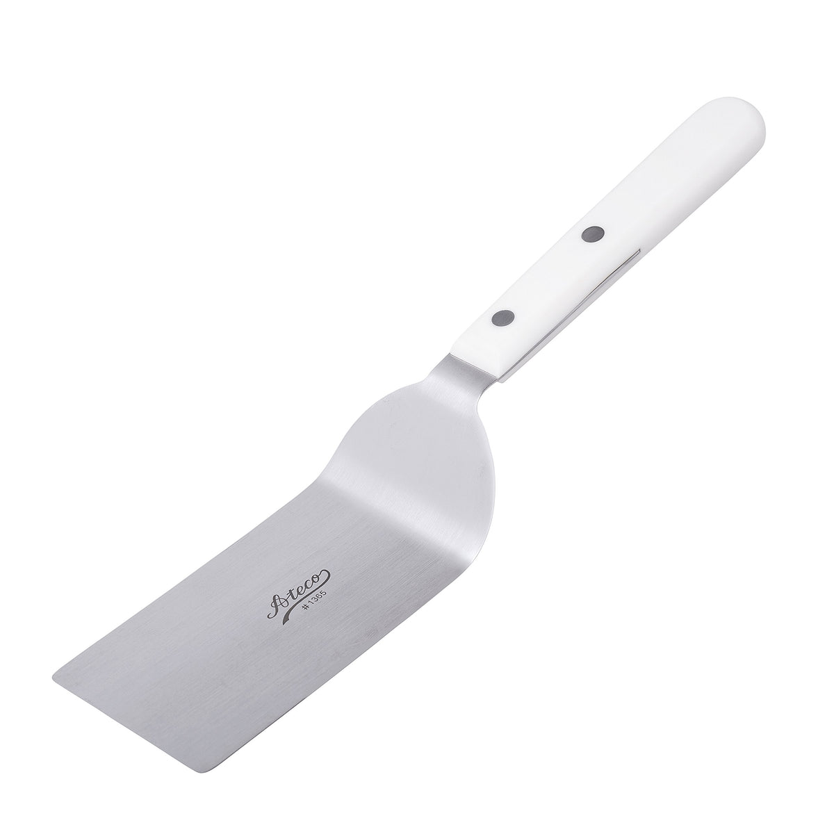 Ateco Slotted Spatula with 6 by 3-Inch Stainless Steel Blade, Plastic Handle, Dishwasher Safe