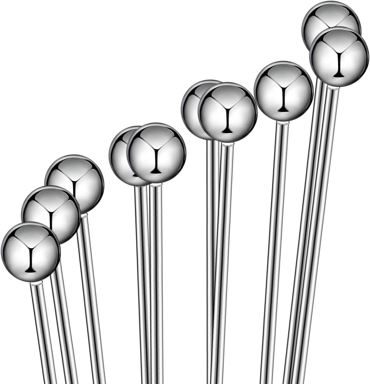 Patelai 2 Pcs Ball Whisks for Cooking Stainless Steel, 10,12 Inch