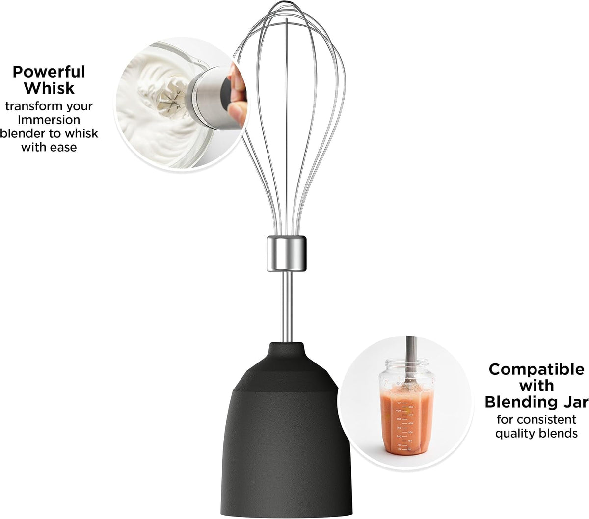 Vitamix Immersion Blender Whisk Attachment, Stainless Steel, BPA-Free