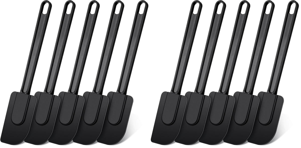 Meekoo 5 Pcs 10 Inch Rubber Spatula High Heat Resistant Silicone Spatula
