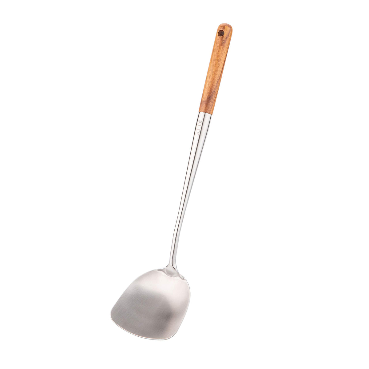 FJNATINH Wok Spatula and Ladle,Skimmer Ladle Tool Set, 17inches Spatula for Wok, 304 Stainless Steel Cooking Utensils
