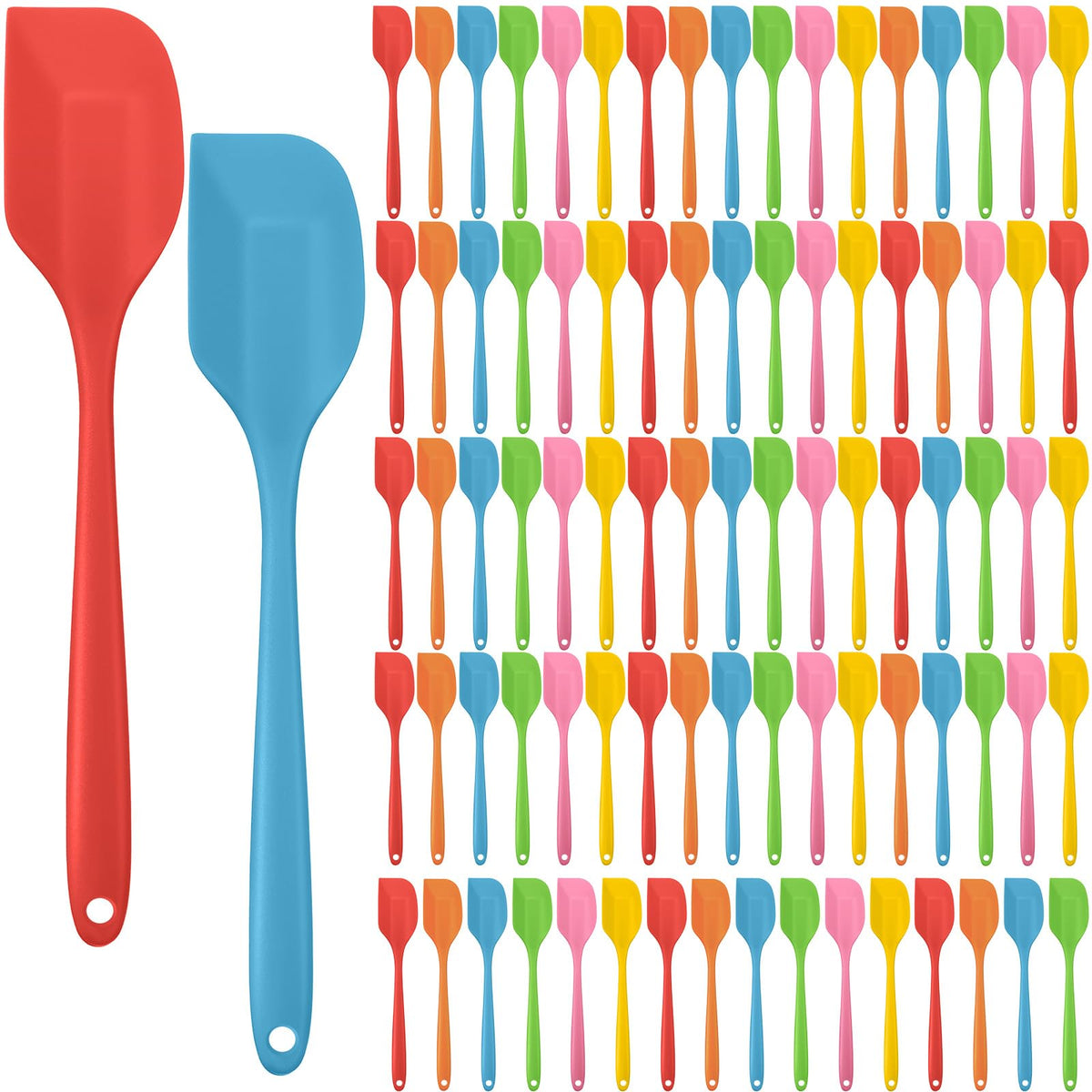 Irenare 24 Pcs Mini Silicone Spatulas Bulk, 8.3 Inch, Cute