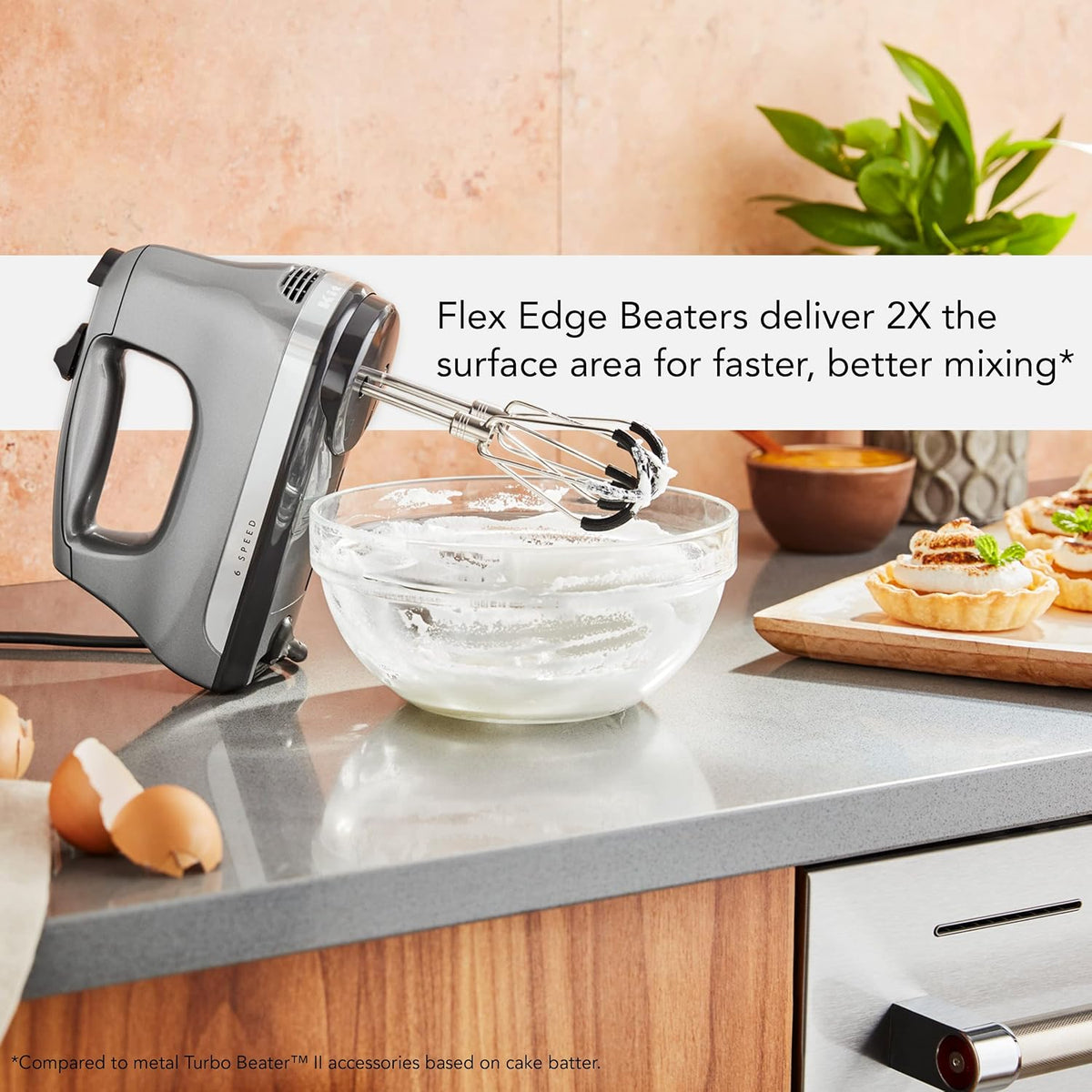 KitchenAid Flex Edge Beater Accessory for select Hand Mixer, KHMFEB2