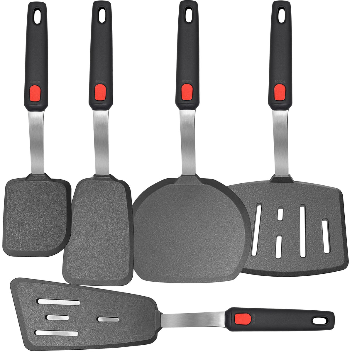 2 Piece Silicone Pancake Spatula Turner for Egg,Pancake,Burger