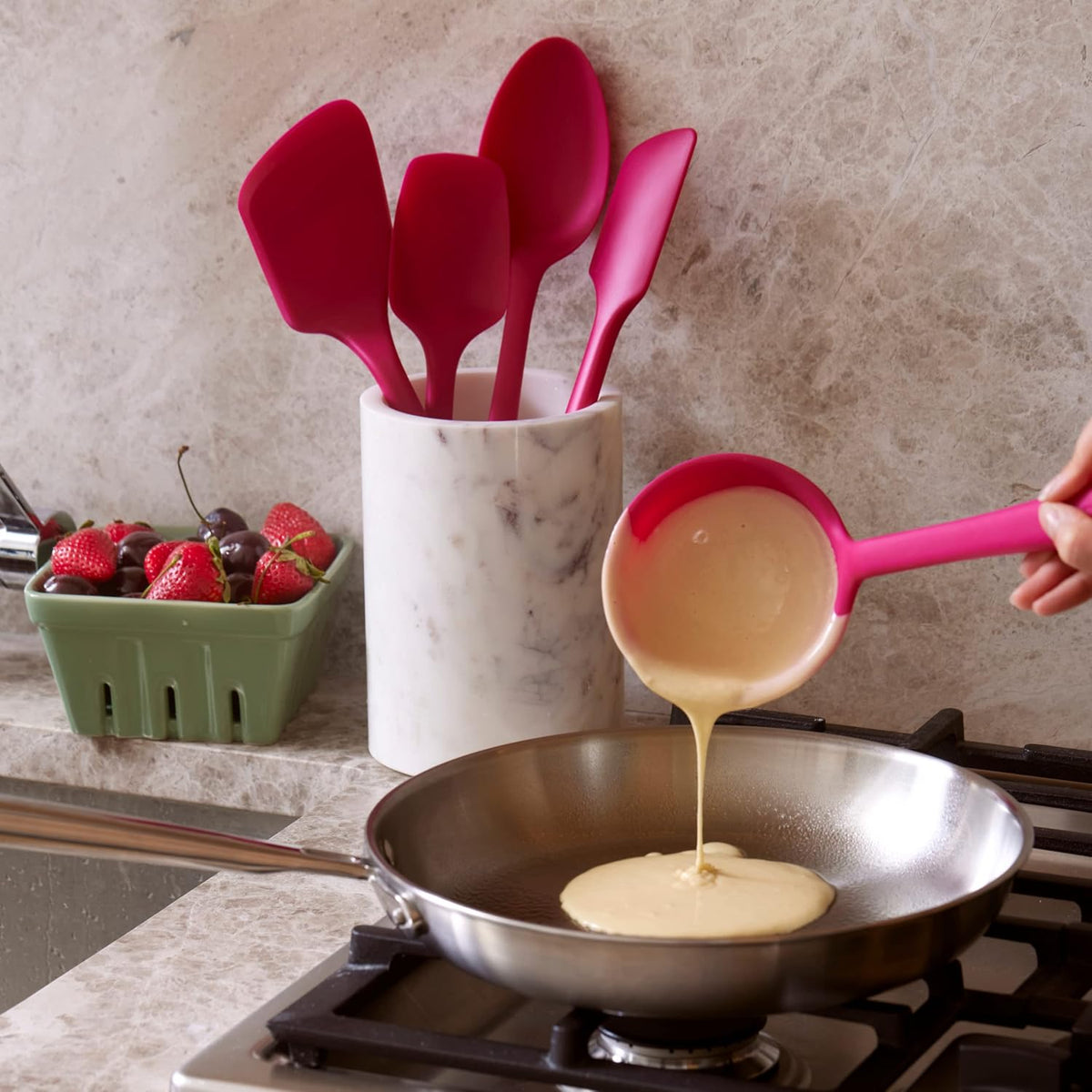 GIR Premium Silicone Ladle Serving Spoon – Ultimate, Red
