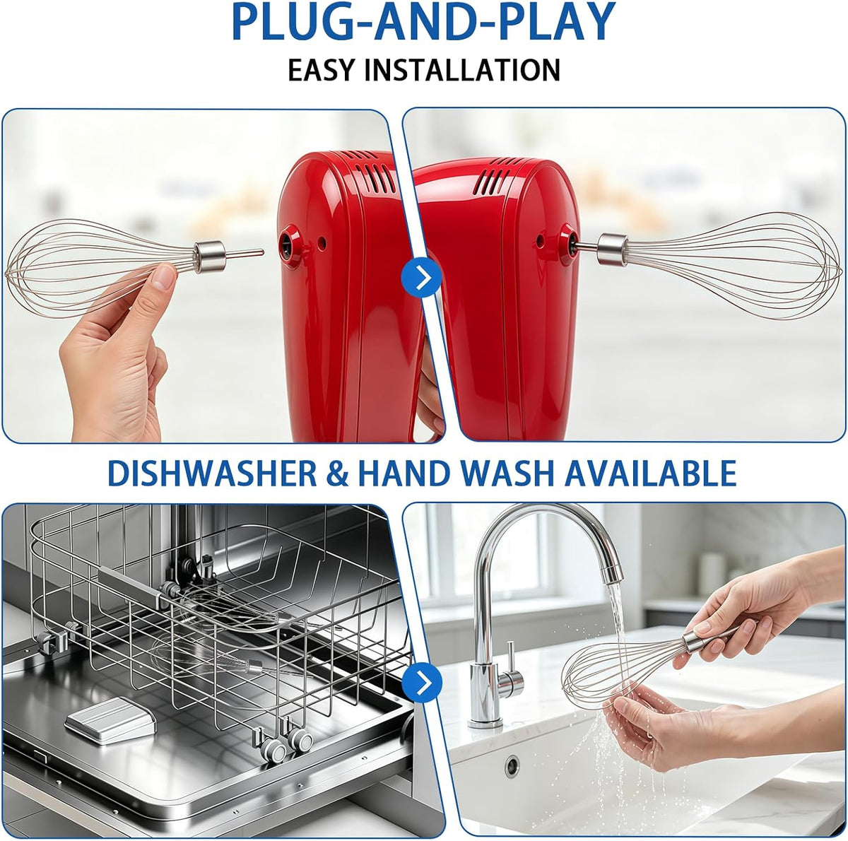 Hand Mixer Whisk for KitchenAid 2 Pack