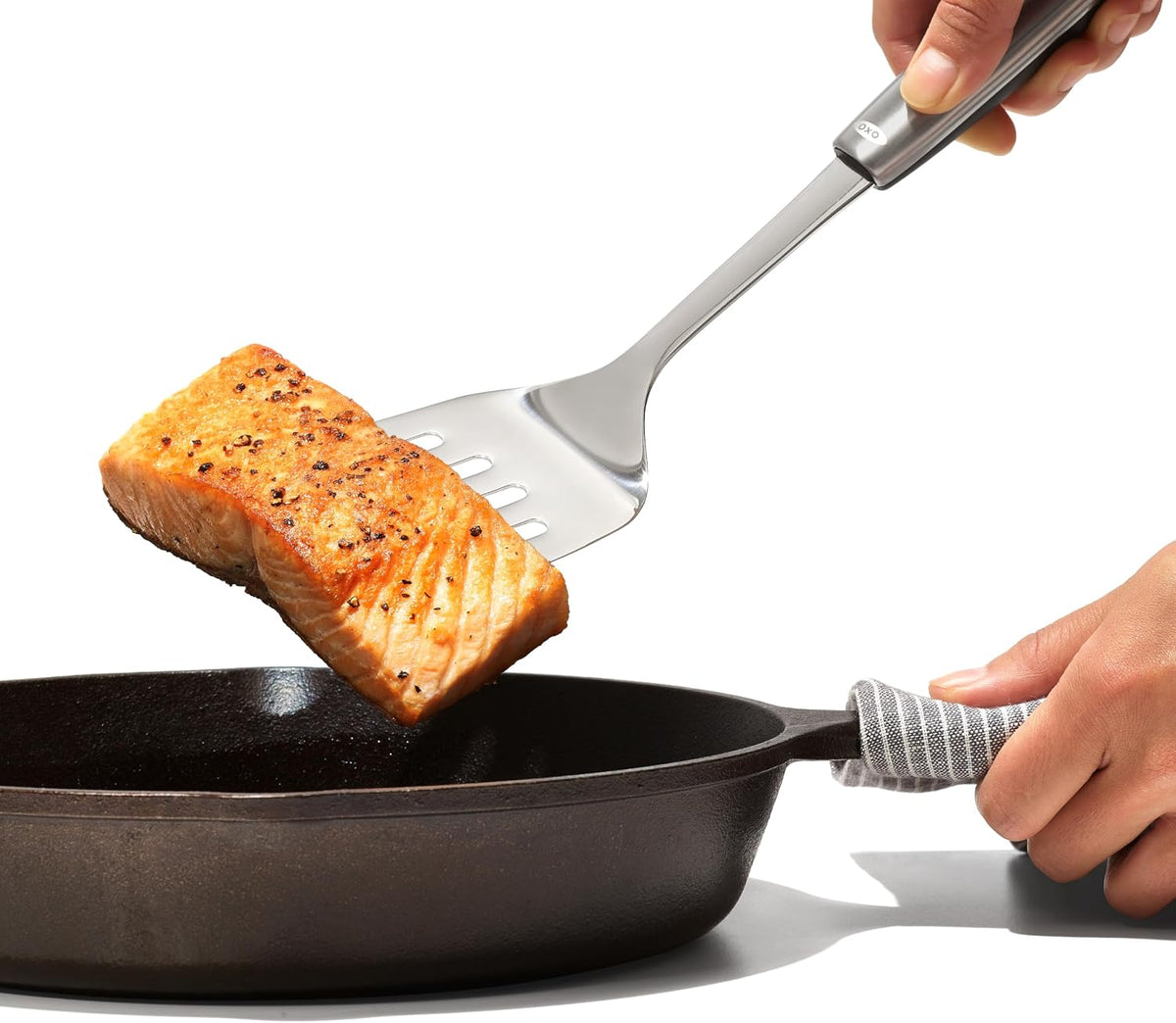 OXO Steel Cooking Turner, Stainless Steel Head