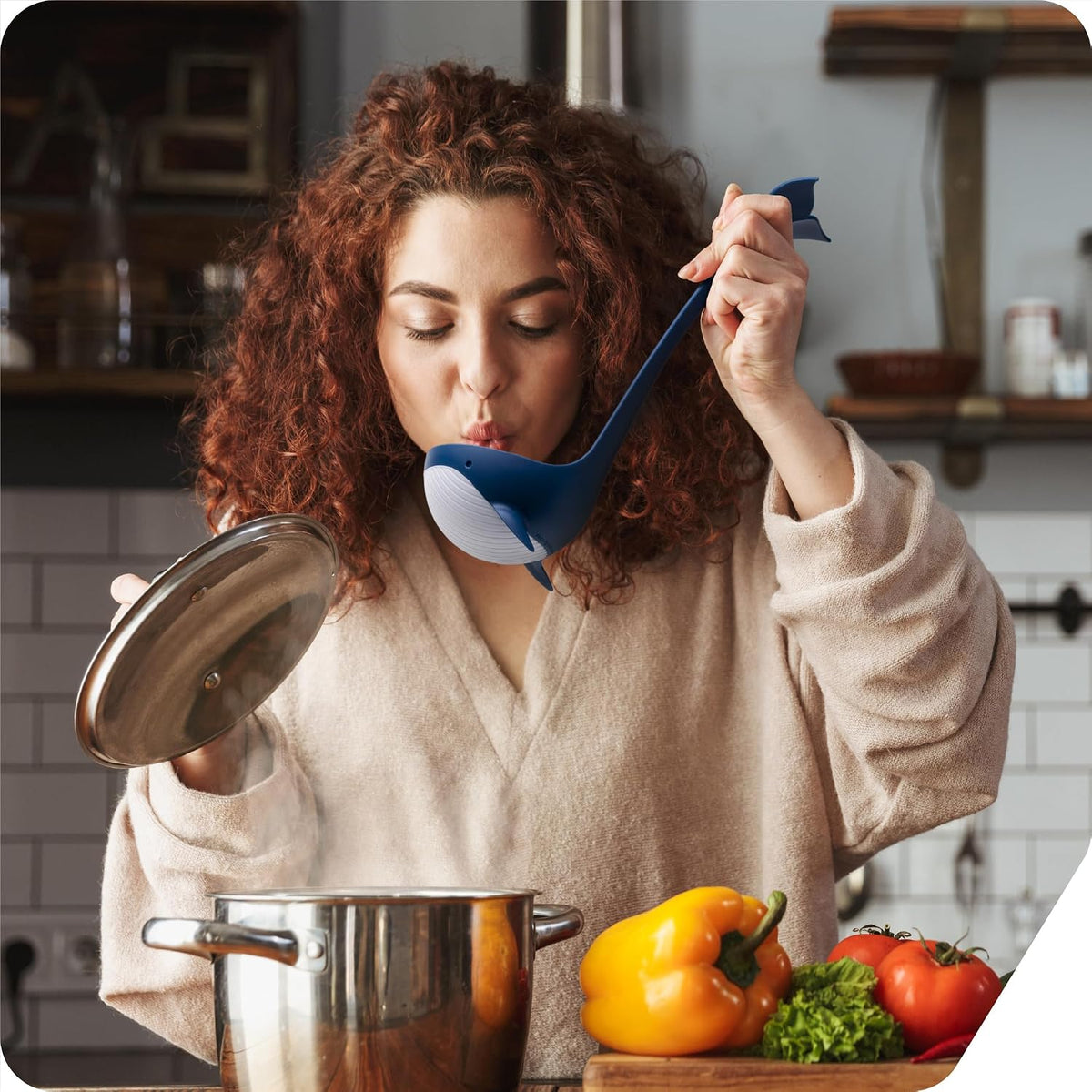 Peleg Design Souper Tail Soup Ladle - Ideal for Cooking, Serving Soup, Stew, and more – Fun and Decorative Ladle Spoon during Meals or Gatherings