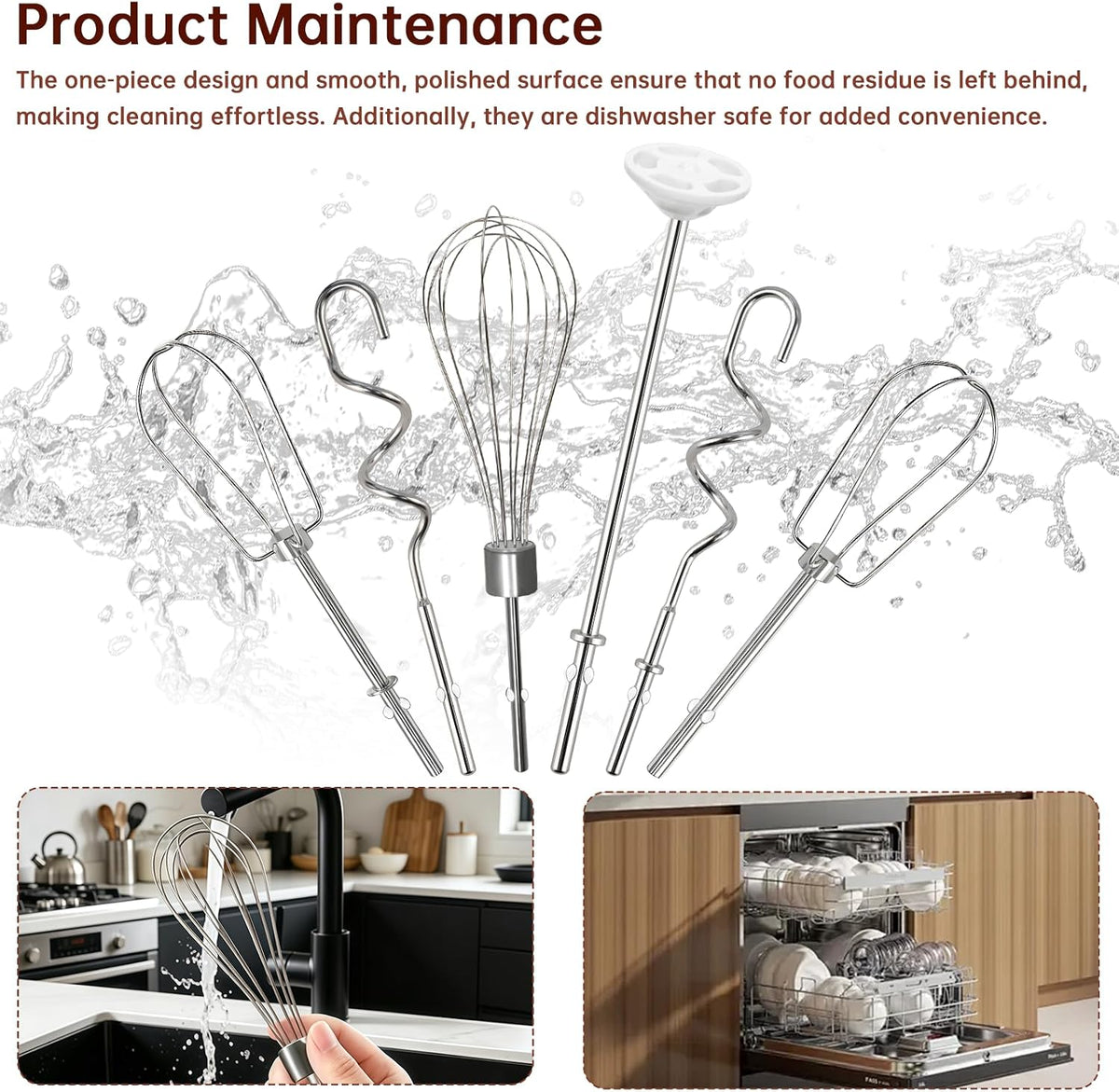 Hand Mixer Beater Attachments for KitchenAid Set of 6