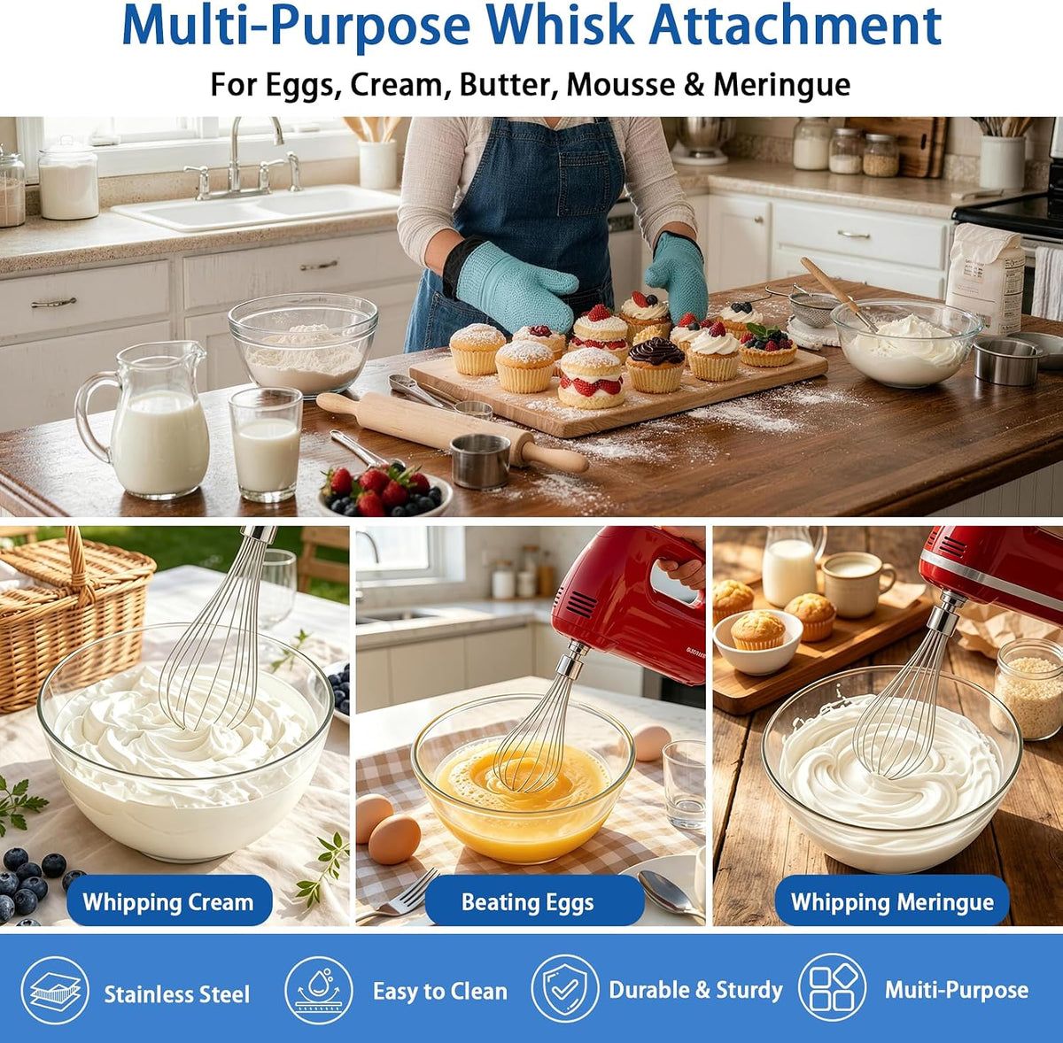Hand Mixer Whisk for KitchenAid 2 Pack